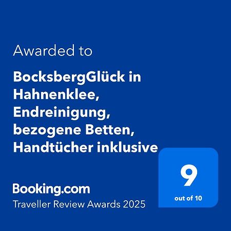 Bocksbergglueck In Hahnenklee, Endreinigung, Bezogene Betten, Handtuecher Inklusive 戈斯拉尔 外观 照片